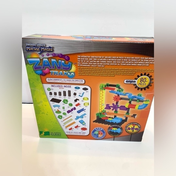 NEW Techno Gears Marble Mania STEM Construction Set Zany Trax 4.0 Unopened - Picture 3 of 3